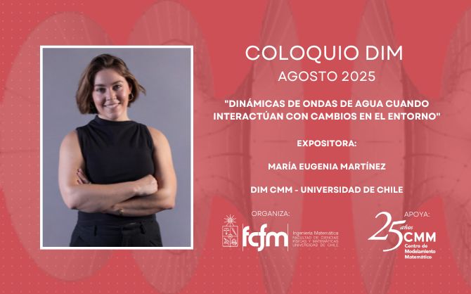 Coloquio DIM – María Eugenia Martínez “Dinámicas de ondas de agua cuando interactúan con cambios en el entorno”
