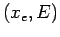 $(x_{e},E)$