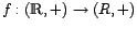 $ f:(\mathbbm{R},+) \to (R,+)$