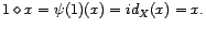 $ 1 \diamond x = \psi (1) (x) = id_{X} (x) = x.$